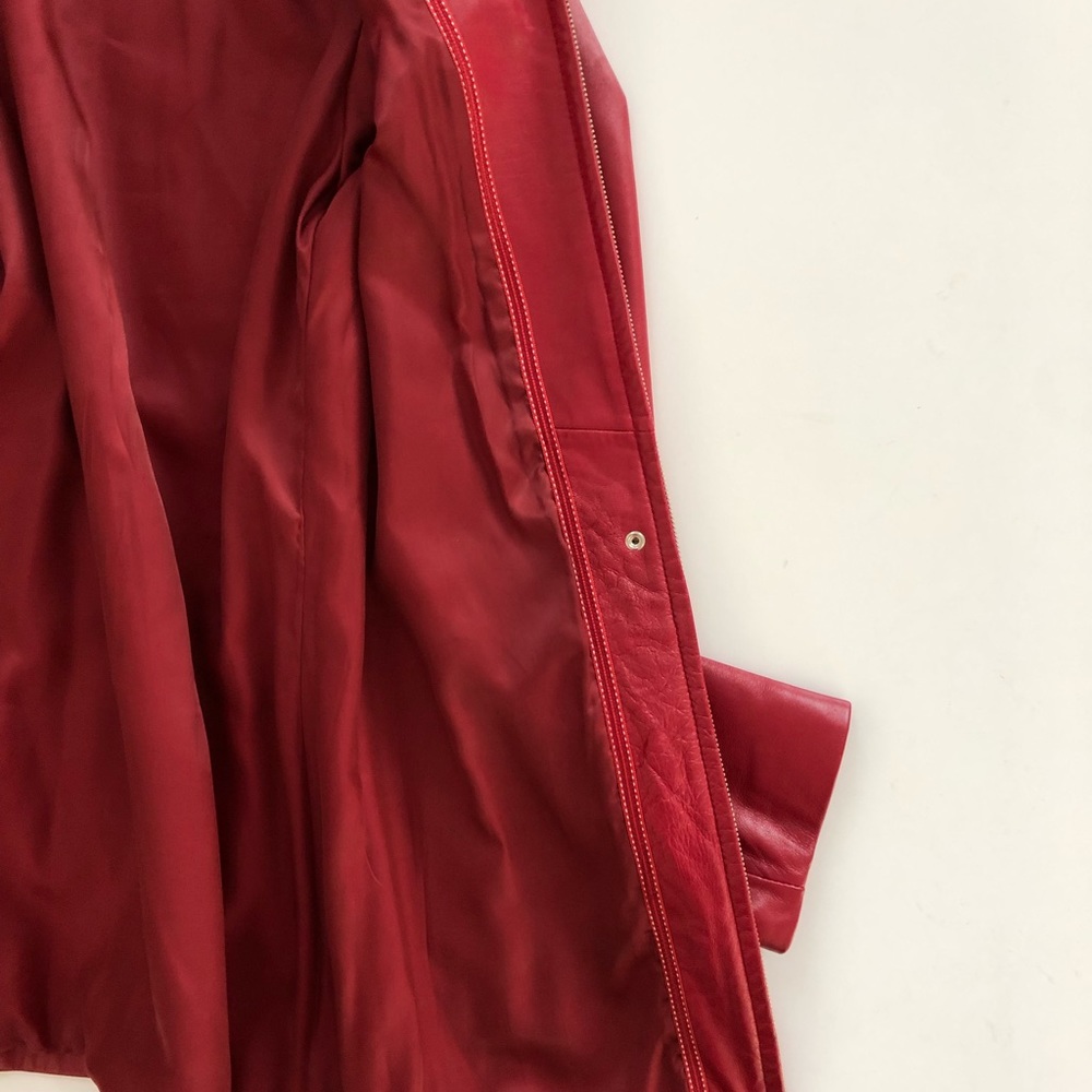 Ellen Tracy Red Leather Jacket - image 8